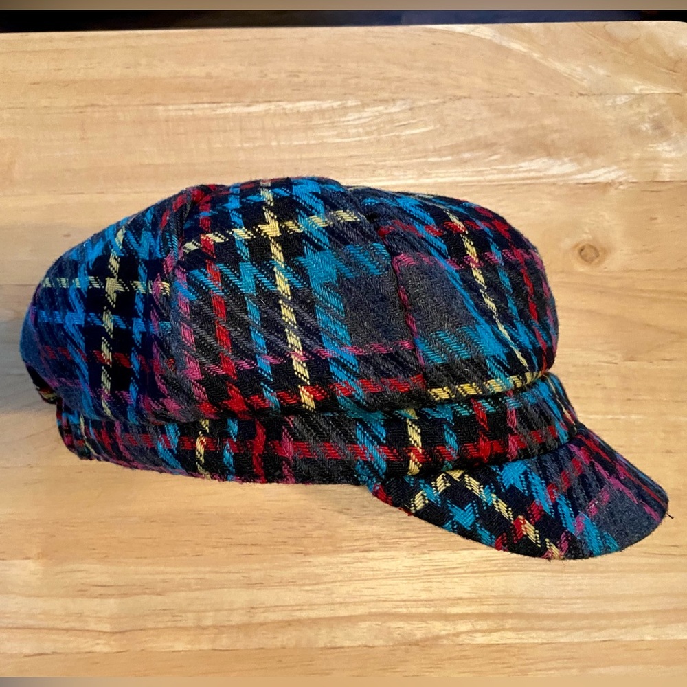 Aldo S/M Colorful Plaid Newsboy Hat